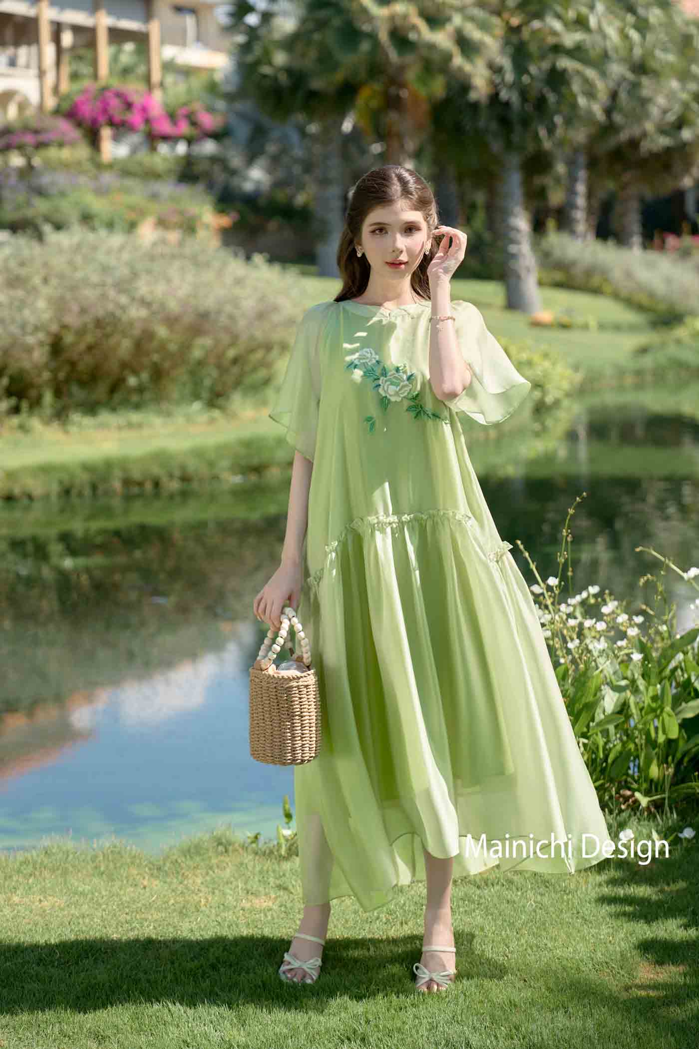 Váy Hoạ Tình Xanh