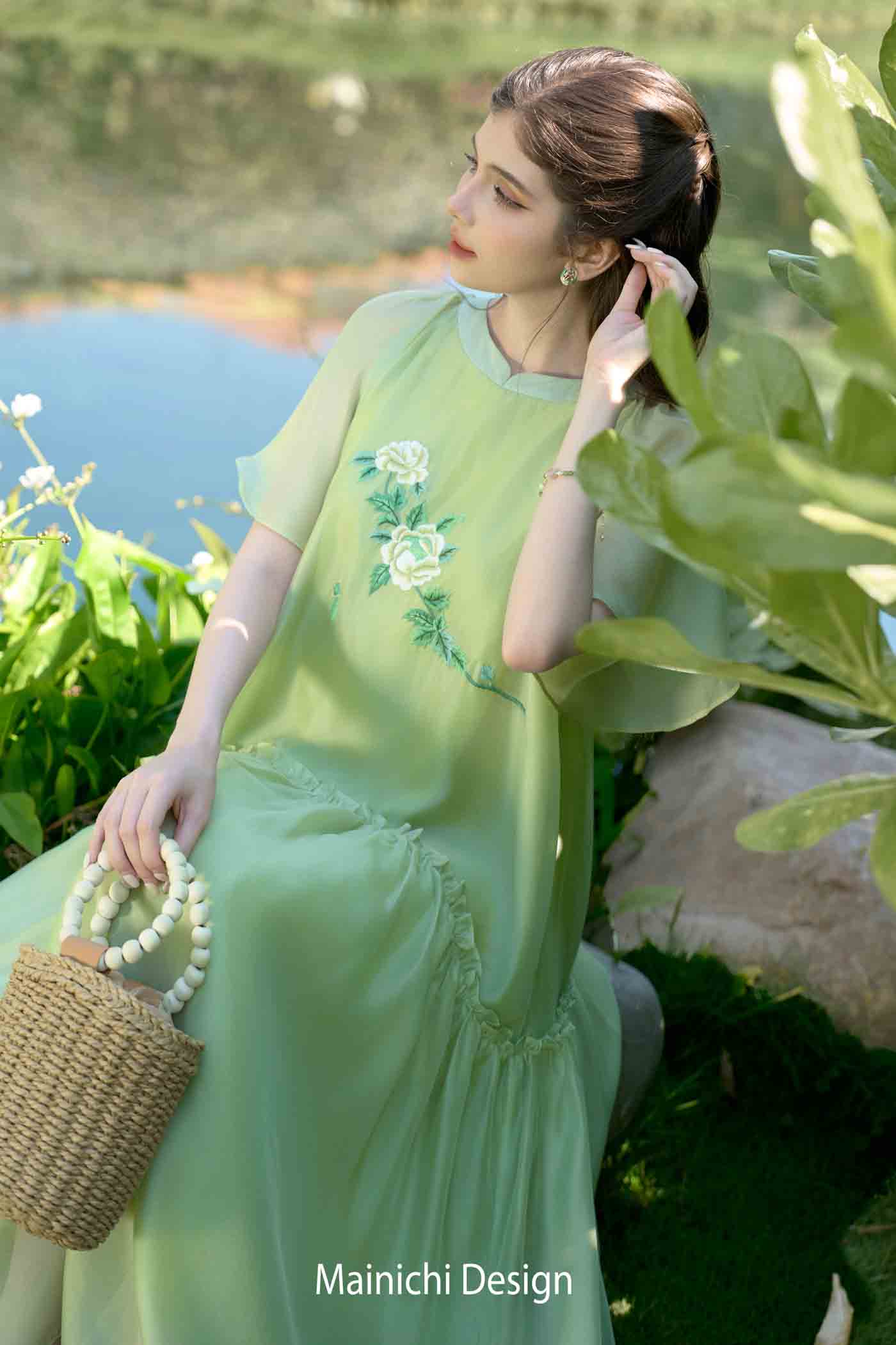 Váy Hoạ Tình Xanh